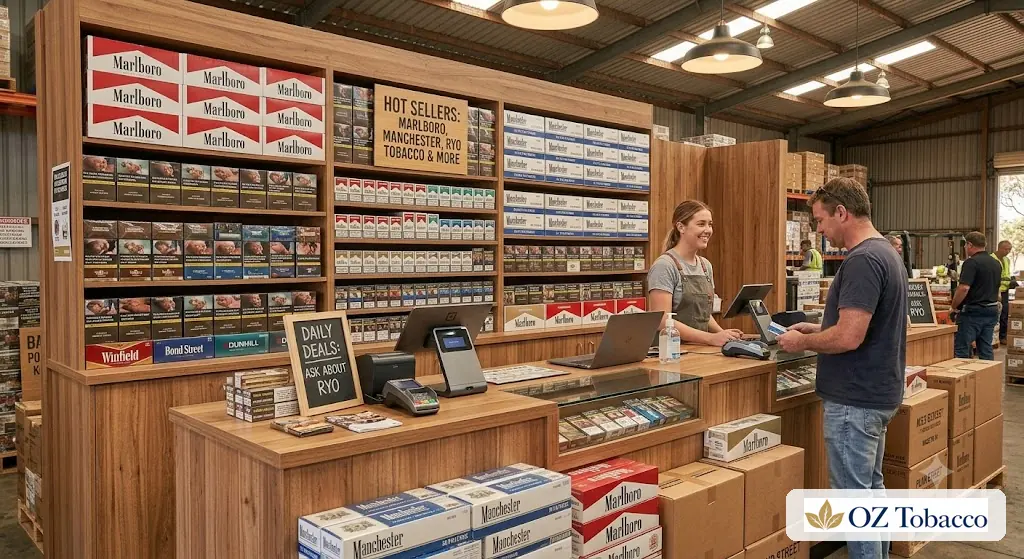OZ Tobacco counter stock availability proof